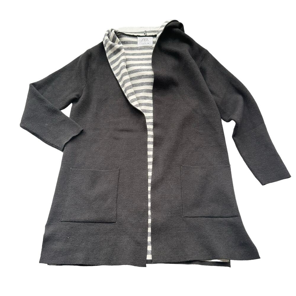 Zara Hooded Open Front Jacket - Size 11-12